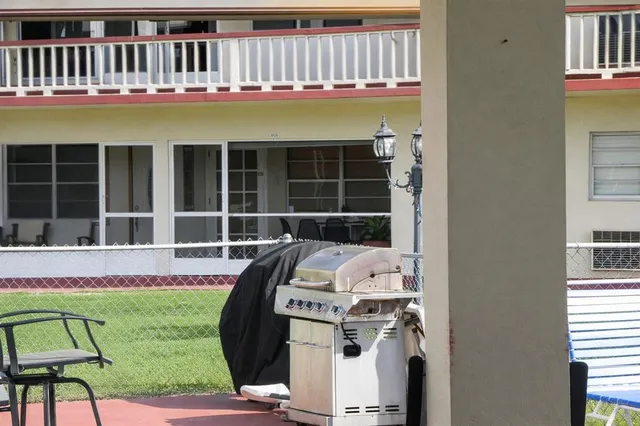 a living room with dryer and furniture