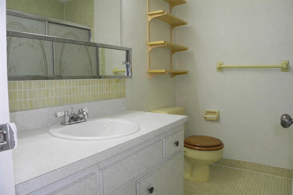5300 Washington Street, Unit 107D Hollywood, FL 33021 - Photo 7 of 23 a bathroom with a sink a toilet and a mirror