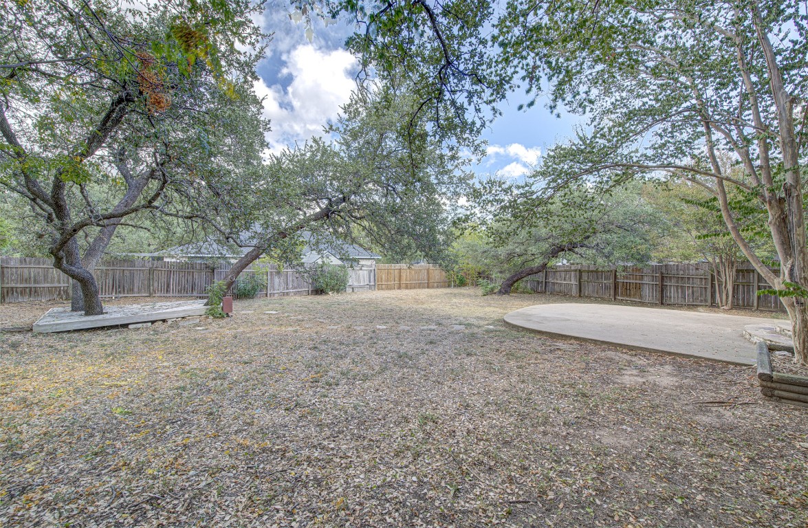 1401 Deepwoods Trail Leander, TX 78641 - Photo 30 of 34 a view of a yard with a tree