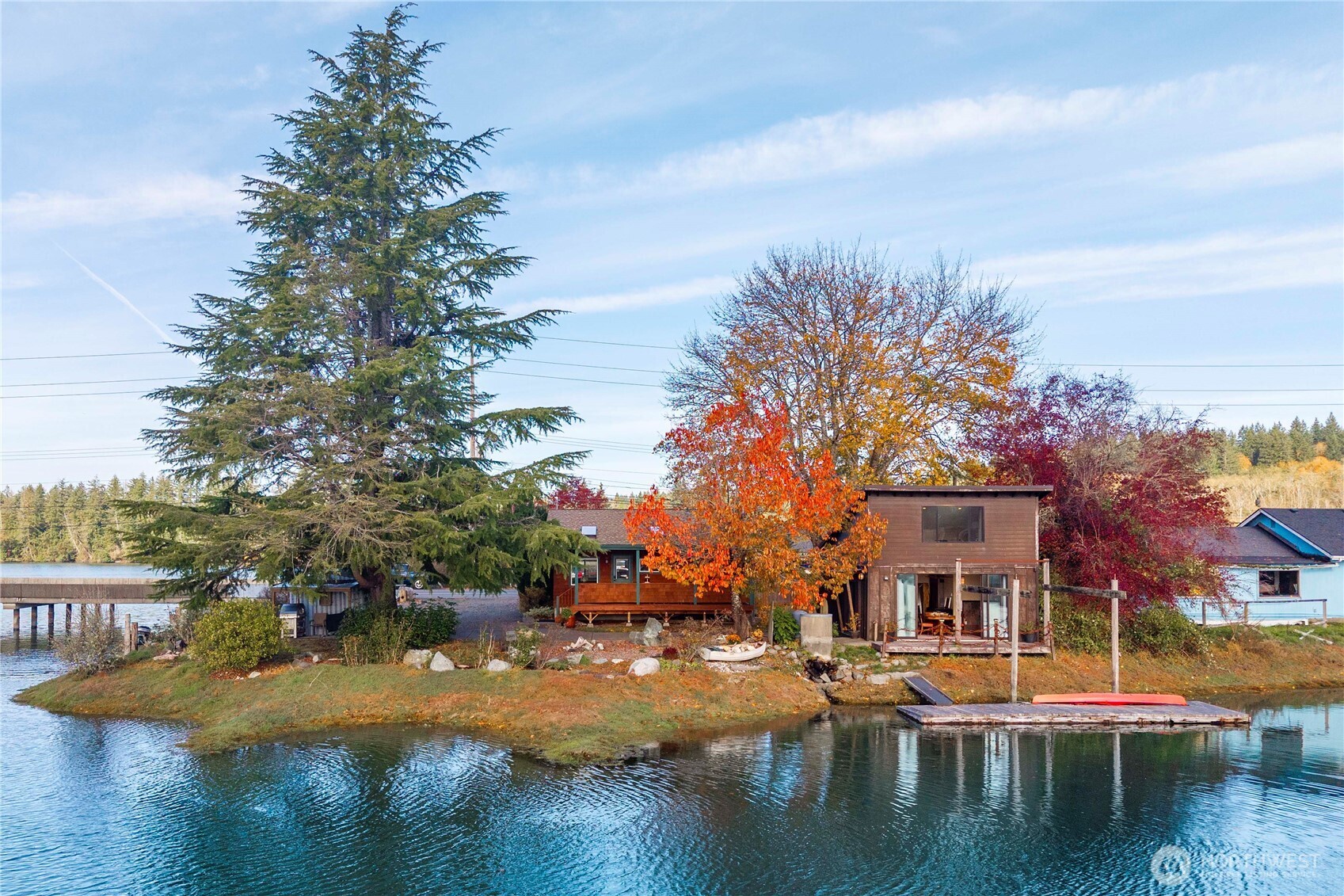 a view of swimming pool with trees in the background
