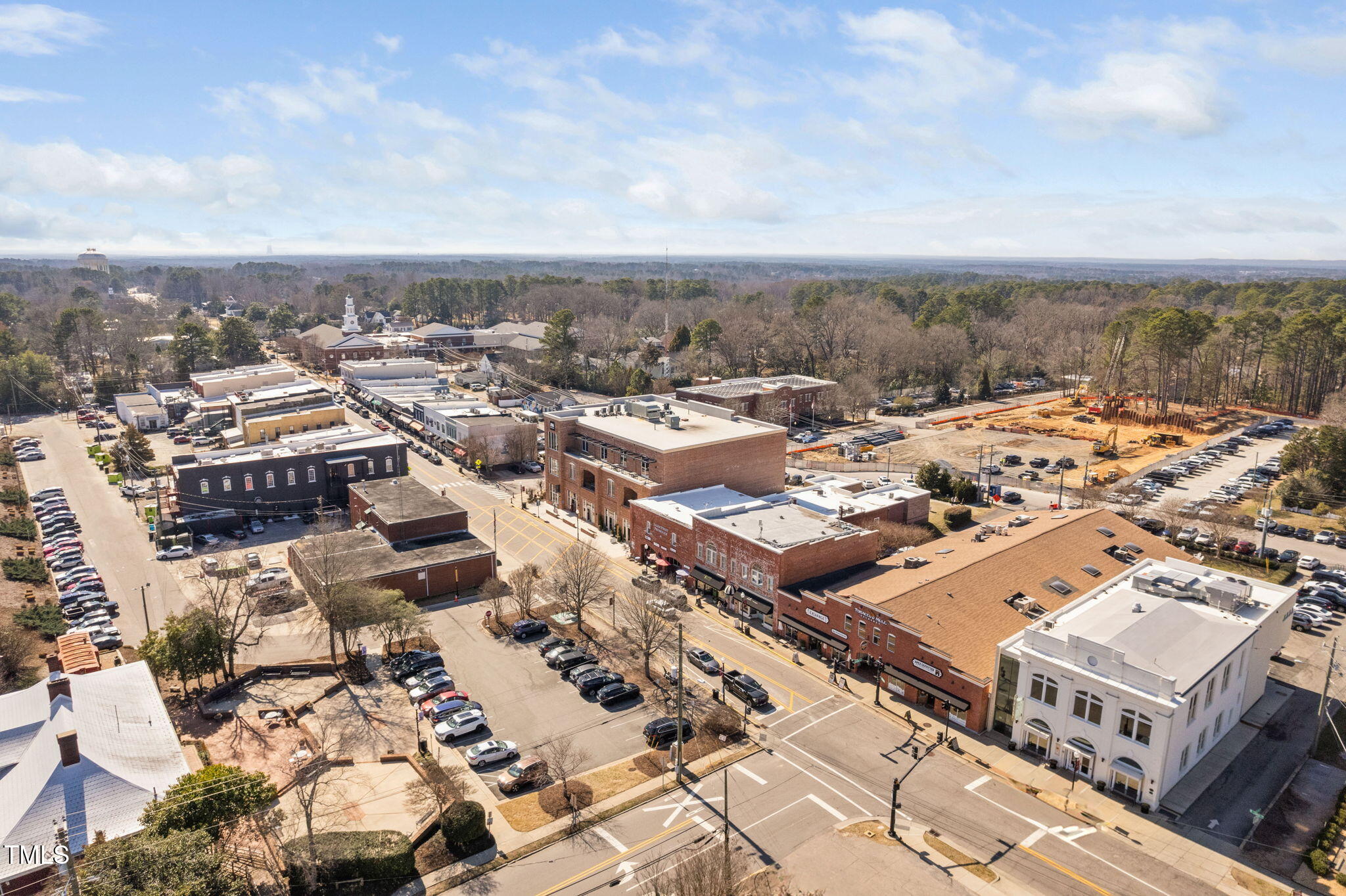 624 Metro Station Apex, NC 27502 - Photo 34 of 36 an aerial view of a city with lots of residential buildings