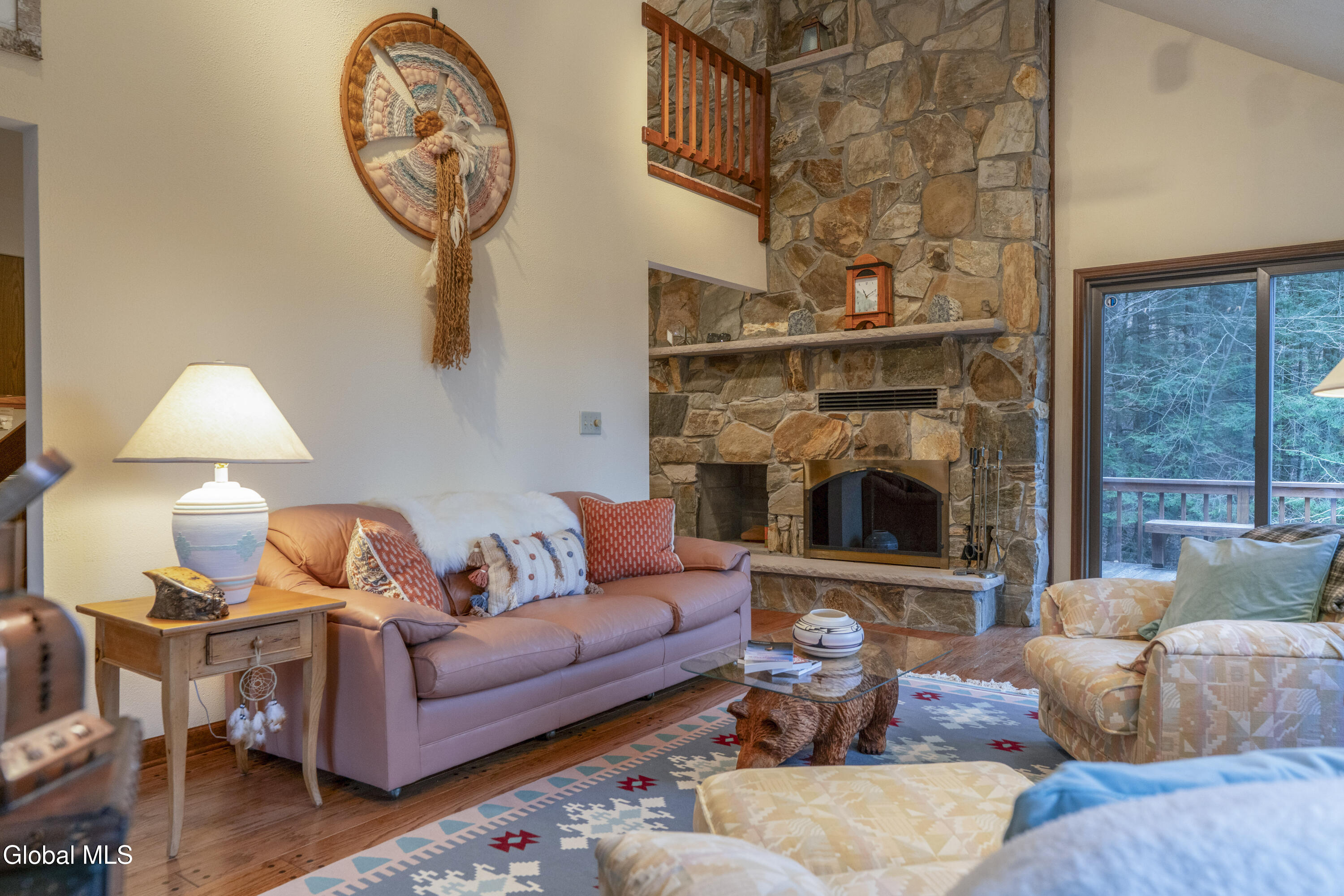 441 East Kelm Pond Road Warrensburg, NY 12817 - Photo 5 of 26 Great Room/Deck & Stone FP