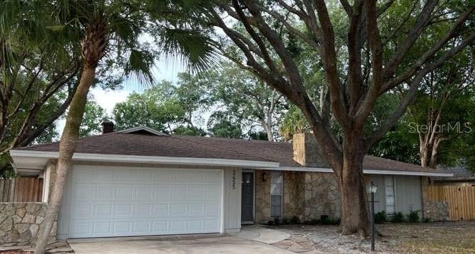 a house with a tree in front of it