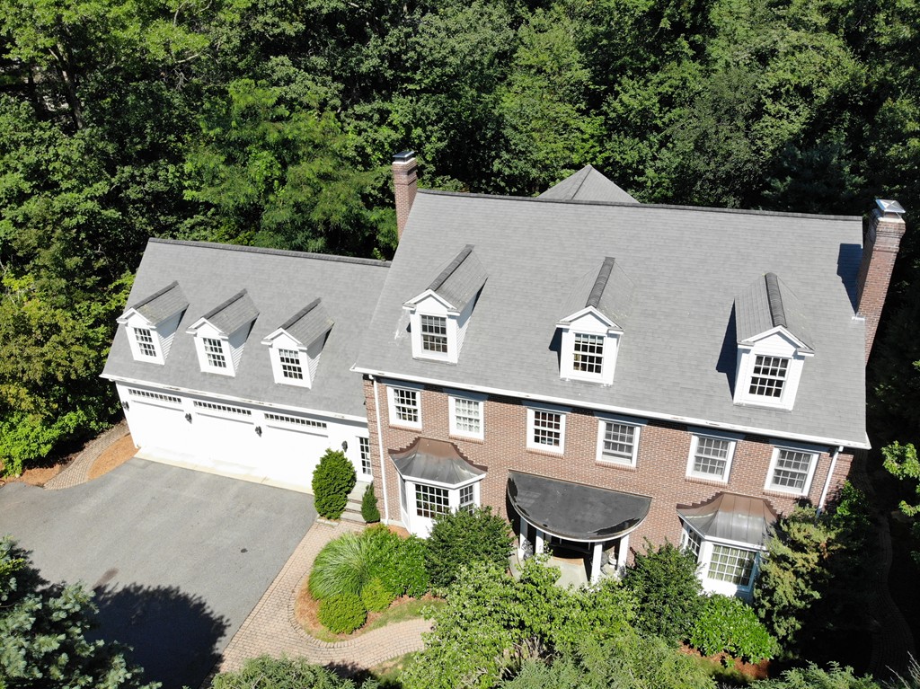 45 Arnold Road Wellesley, MA 02481 - Photo 10 of 15 a aerial view of a house with garden
