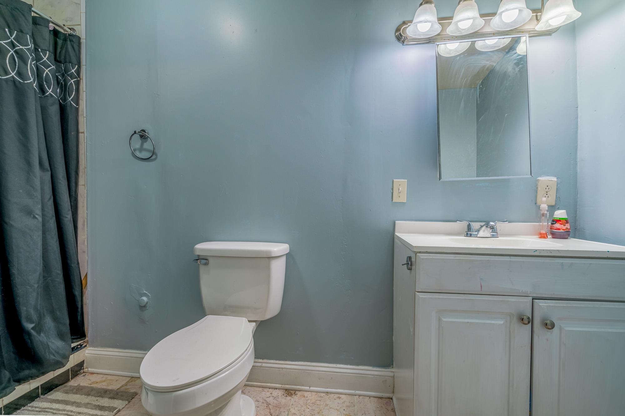 2941 North Radford Road Memphis, TN 38114 - Photo 21 of 25 a bathroom with a toilet a sink and mirror