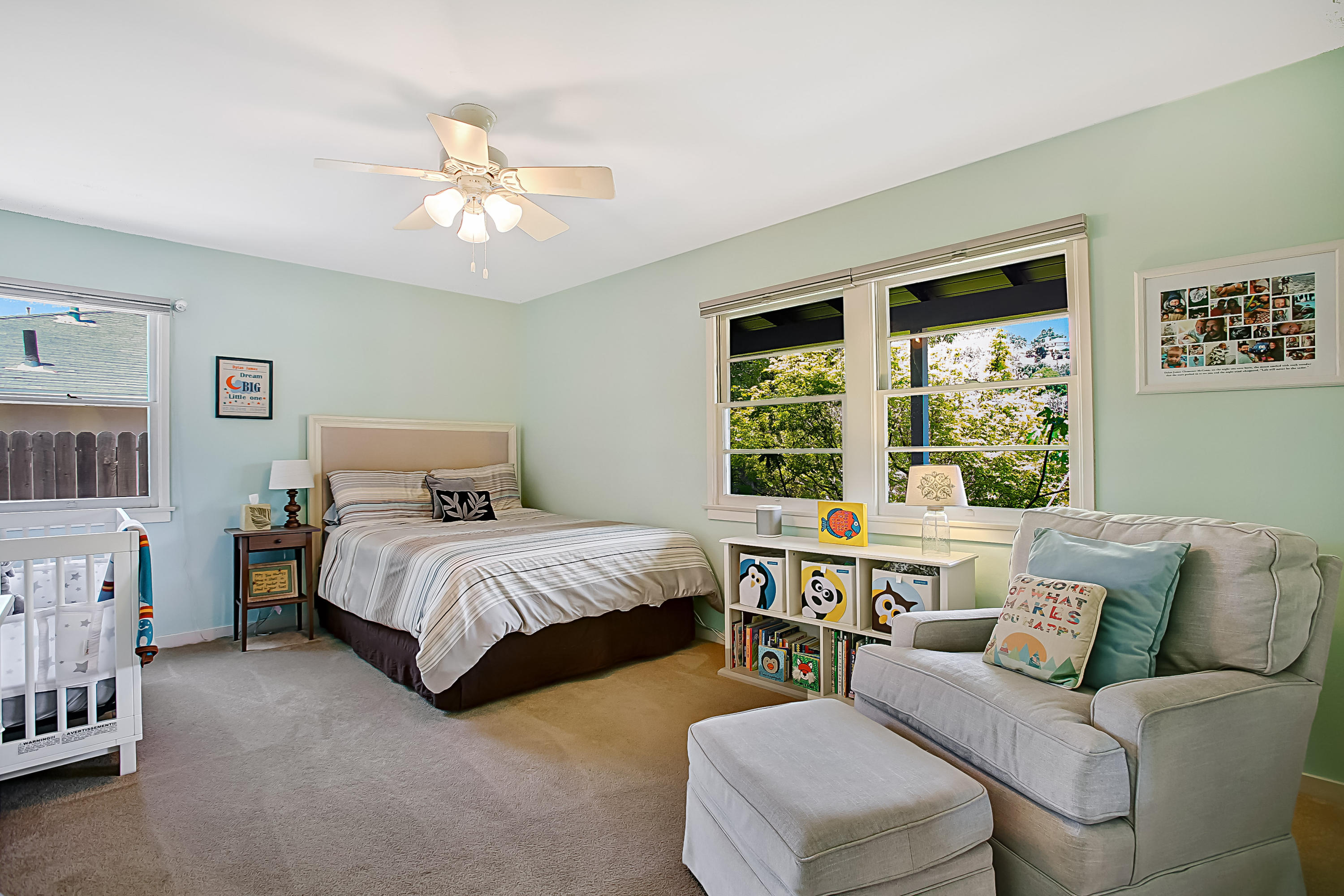 3041 Foothill Road Santa Barbara, CA 93105 - Photo 11 of 25 a spacious bedroom with a bed and a couch