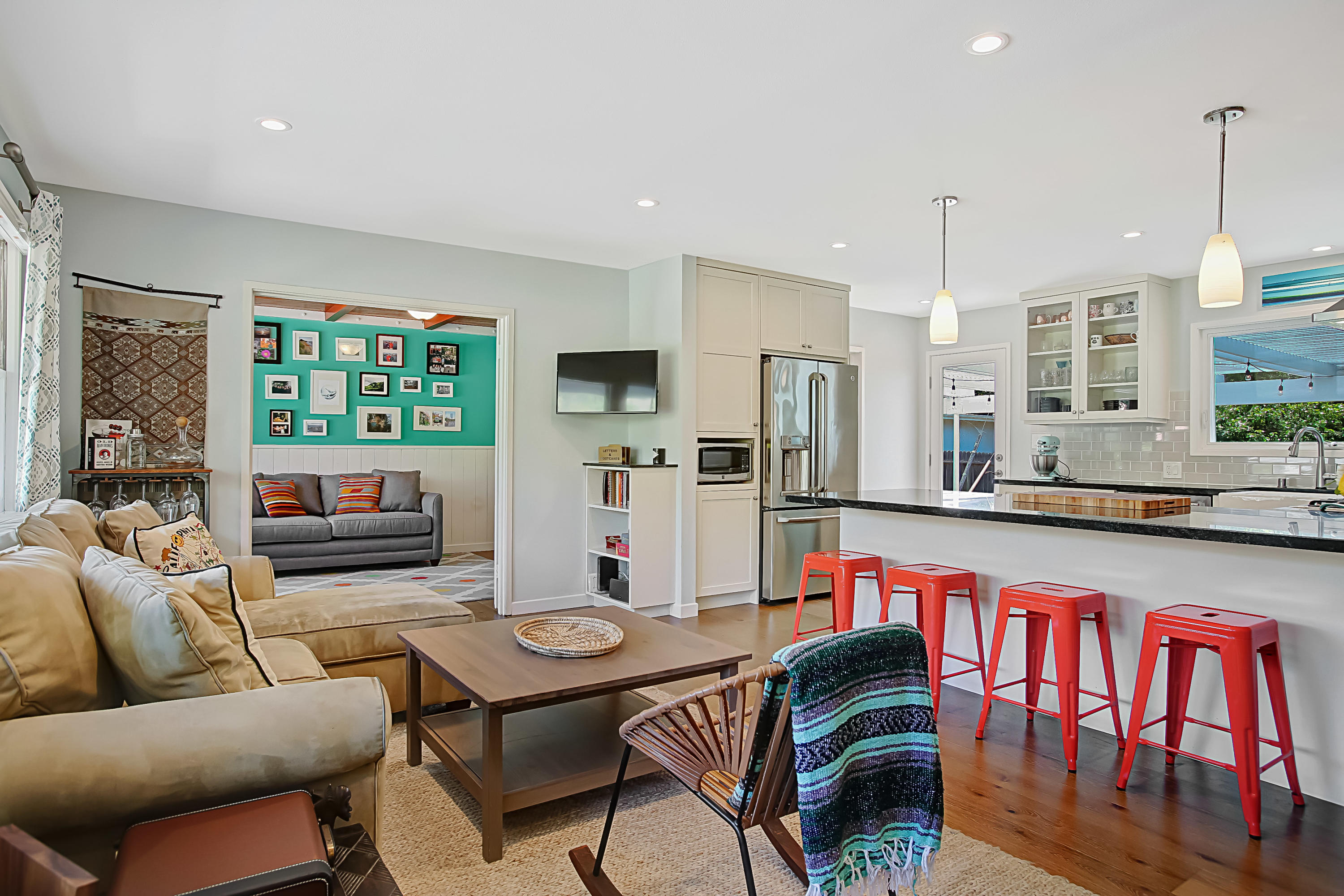 3041 Foothill Road Santa Barbara, CA 93105 - Photo 8 of 25 a living room with furniture and a flat screen tv