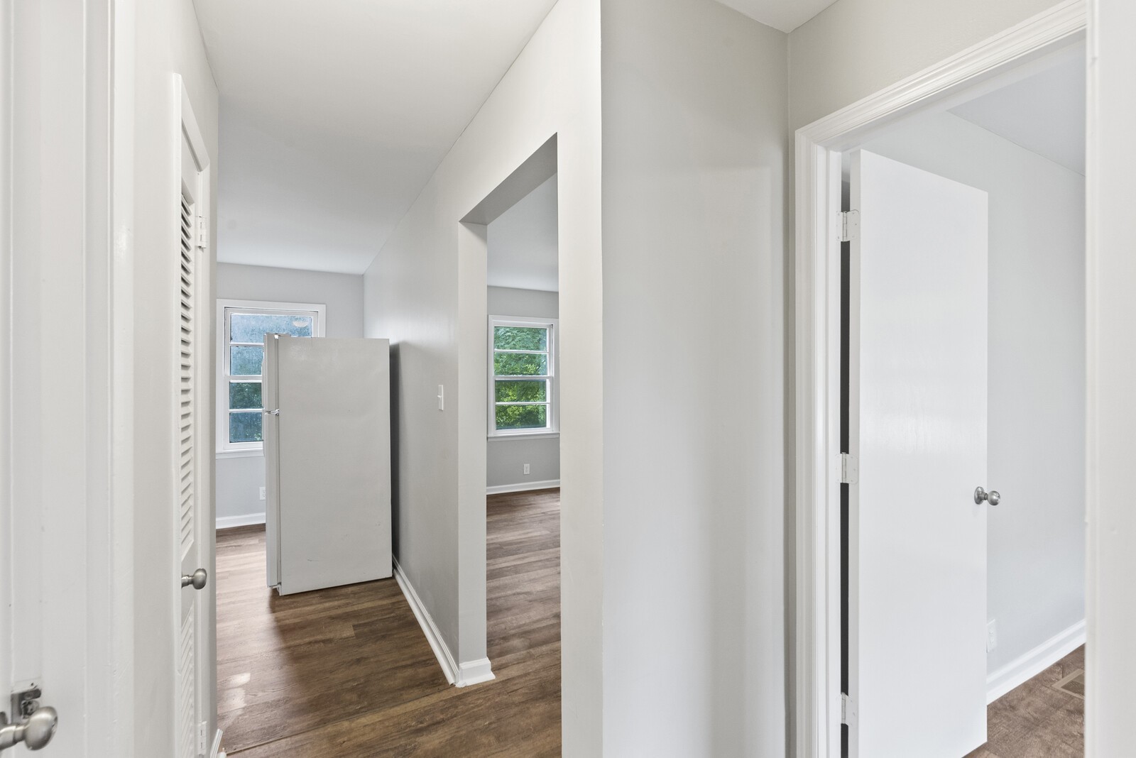 1004 South Mabel Street Springfield, TN 37172 - Photo 5 of 13 a view of a hallway with wooden floor and closet