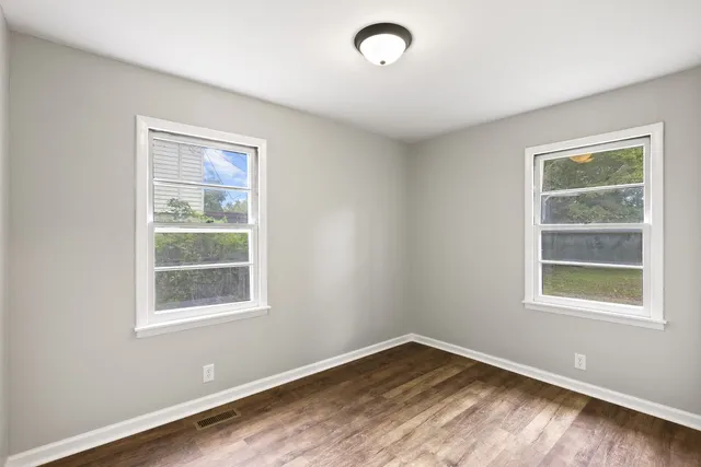 an empty room with a window