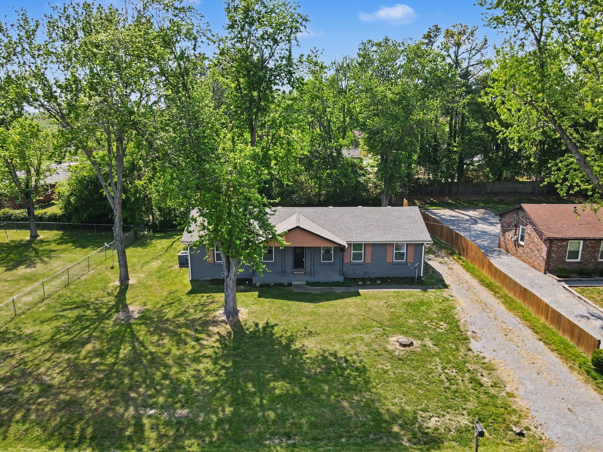 1214 Rutherford Street Murfreesboro, TN 37130 - Photo 29 of 32 an aerial view of a house with swimming pool garden and patio