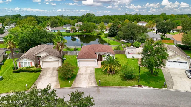 an aerial view of multiple house