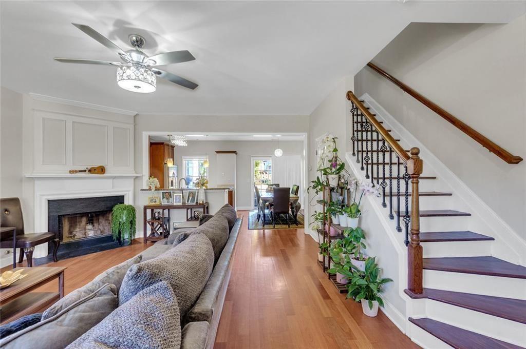 13300 Morris Road, Unit 4 Alpharetta, GA 30004 - Photo 4 of 36 a living room with furniture and a fireplace
