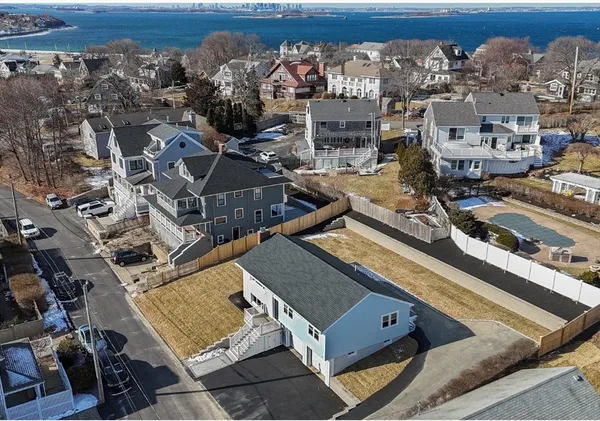 an aerial view of multiple houses