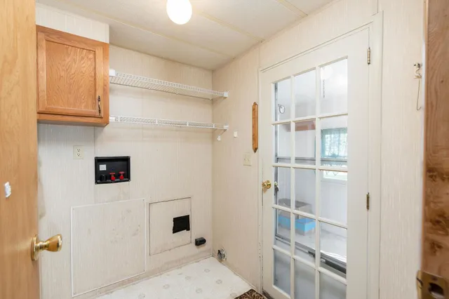 a living room with entrance gate