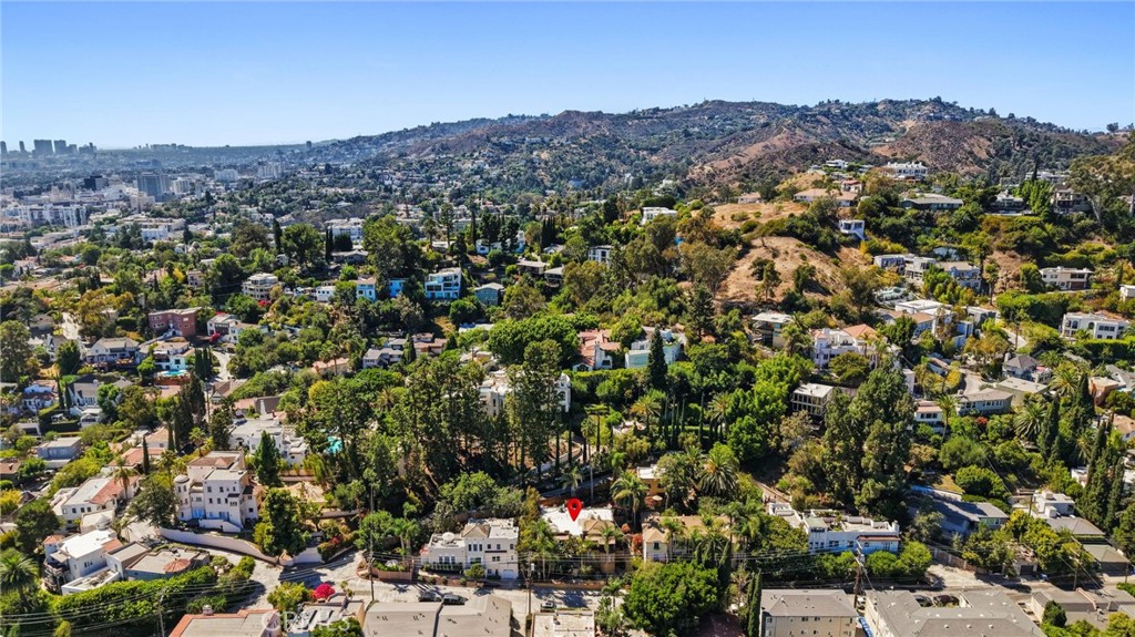 2258 Helios Drive Los Angeles, CA 90068 - Photo 25 of 27 an aerial view of residential house and sandy dunes