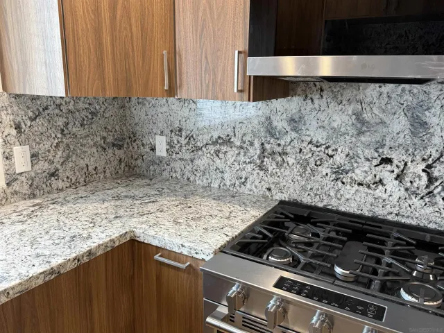 a close view of a stove top oven