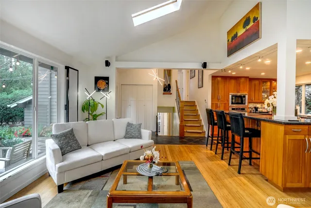 a bedroom with a bed and large dresser