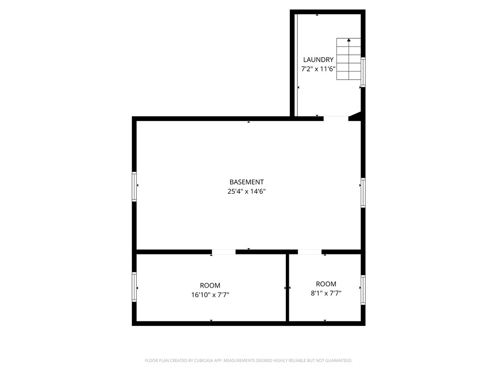 205 Rita Street Dayton, OH 45404 - Photo 34 of 34 This detailed floor plan showcases a versatile basement level with dedicated laundry facilities and additional rooms.