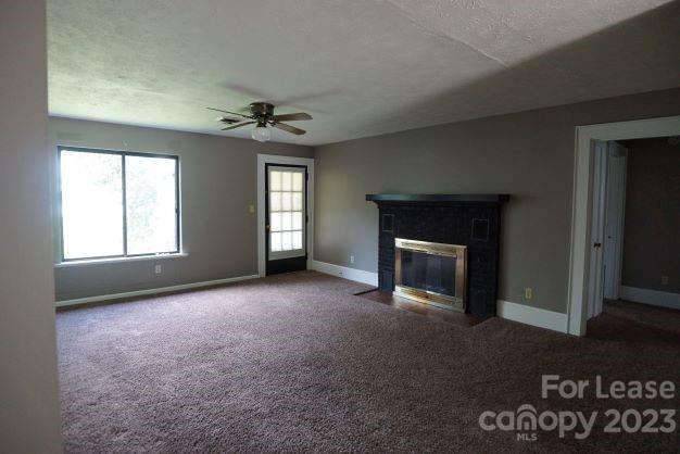 464 Steel Bridge Loop, Unit B Hickory, NC 28601 - Photo 3 of 7 an empty room with windows and fireplace