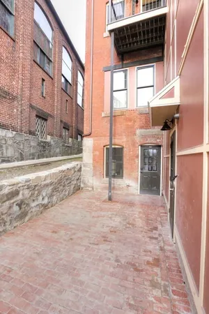 a view of a building with a outdoor space
