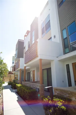 a front view of a building