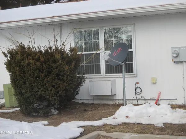 a front view of a house with shower