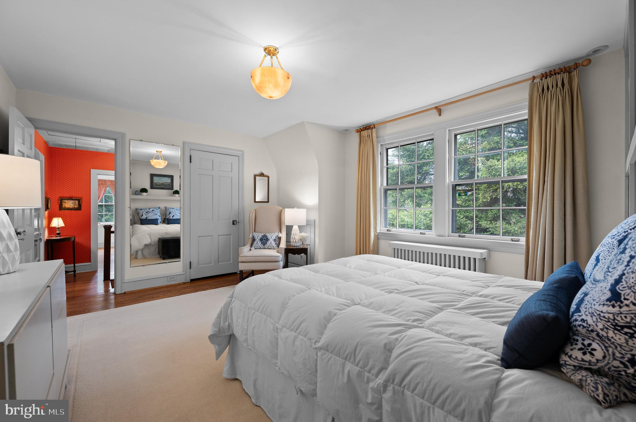 3 Canterbury Lane Wayne, PA 19087 - Photo 40 of 57 a spacious bedroom with a bed and a large window