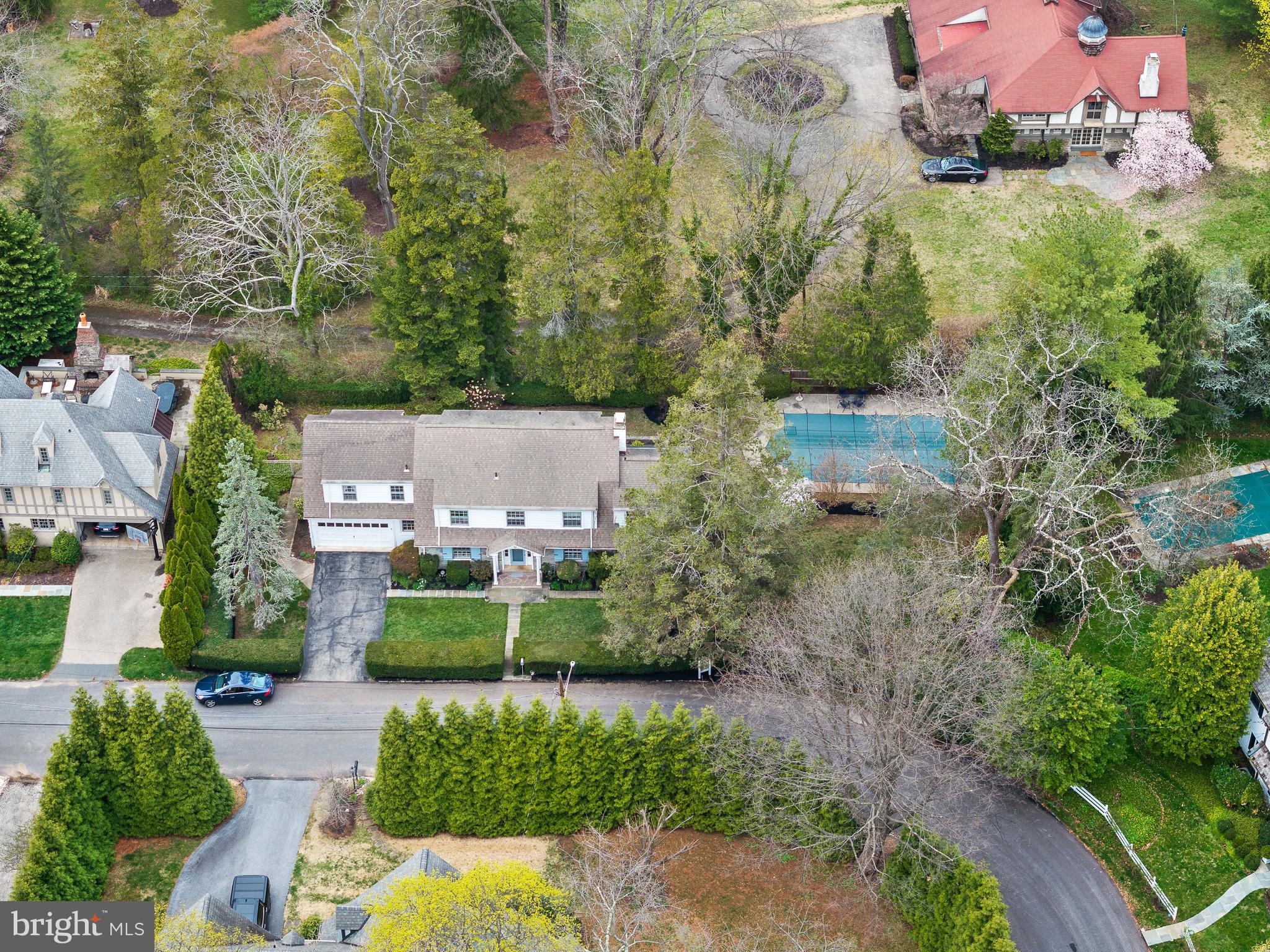 3 Canterbury Lane Wayne, PA 19087 - Photo 55 of 57 an aerial view of residential houses with outdoor space and trees