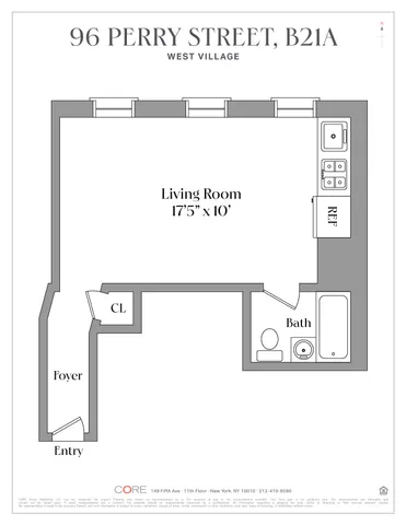 $499,000 | 96 Perry Street, Unit B21A | West Village