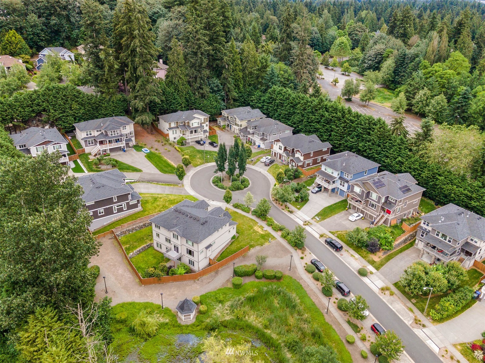10133 Northeast 147th Street Bothell, WA 98011 - Photo 37 of 39 an aerial view of residential house with outdoor space and swimming pool