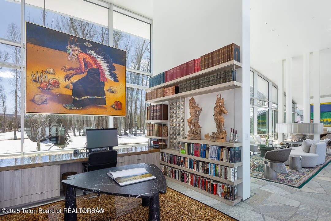 1120 Thunder Road Wilson, WY 83014 - Photo 17 of 38 Office Looking to Great Room
