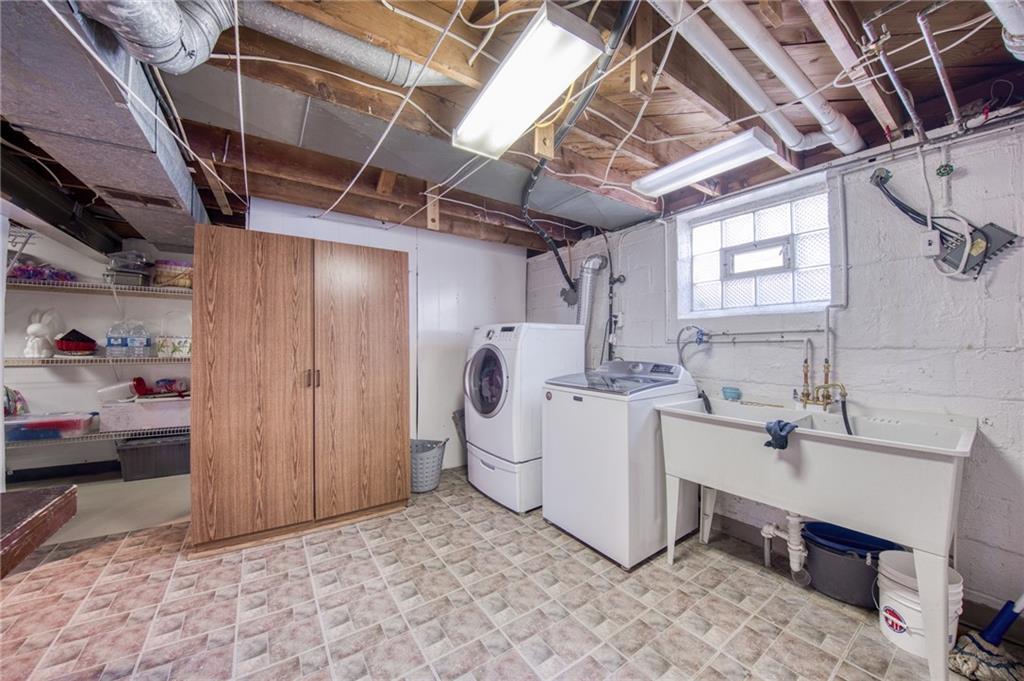 902 Foster Street Clairton, PA 15025 - Photo 30 of 45 Large laundry area with washer/dryer incuded