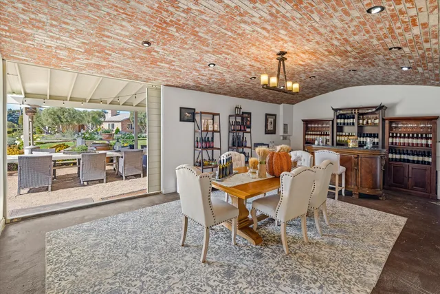 a view of backyard with large trees