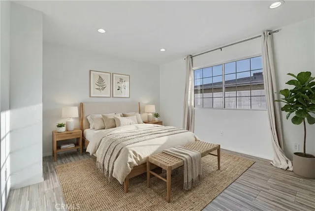 an aerial view of residential houses and outdoor space