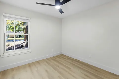 an empty room with a window