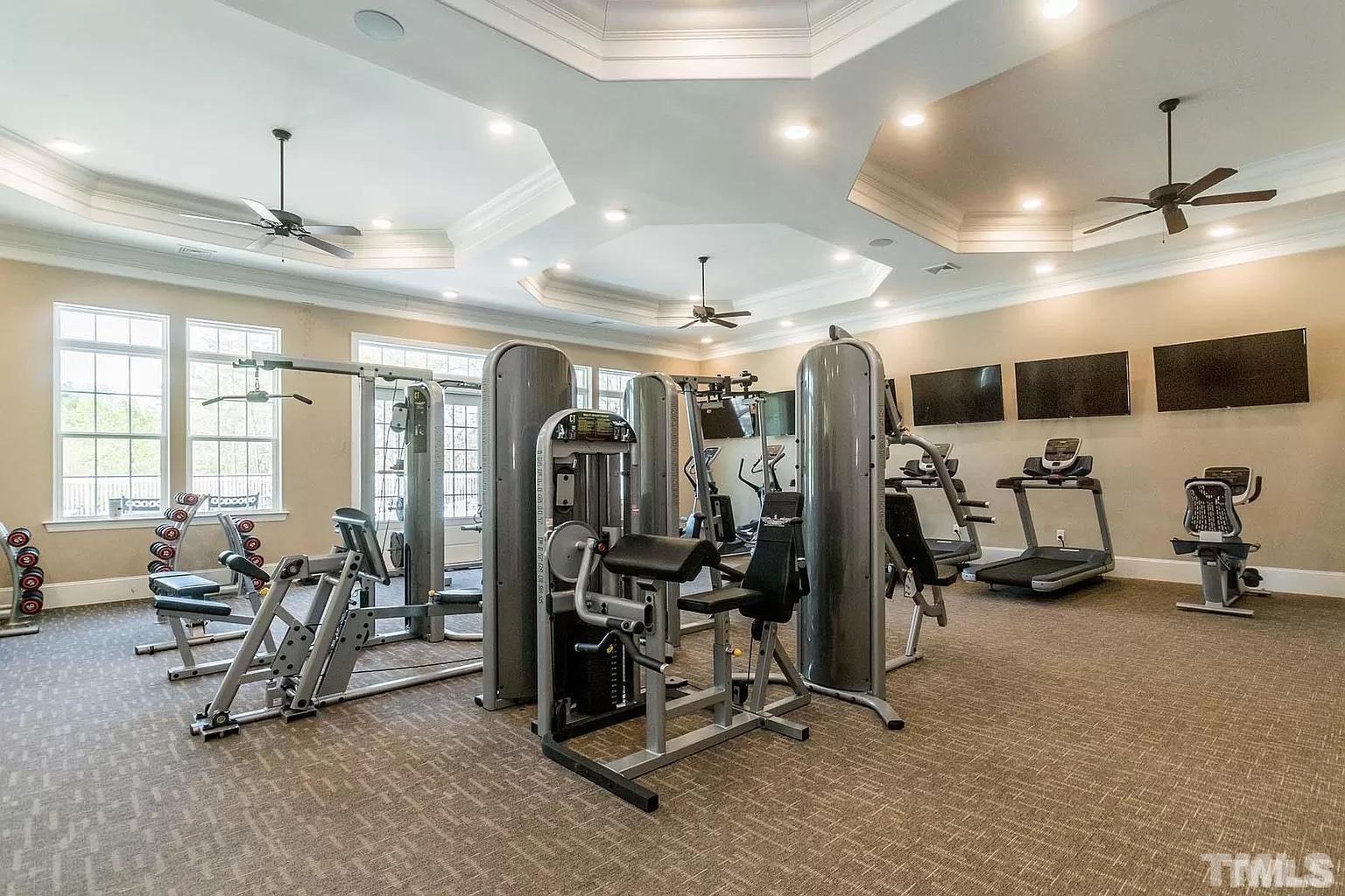 1258 Commack Drive Durham, NC 27703 - Photo 36 of 68 a view of a room with gym equipment