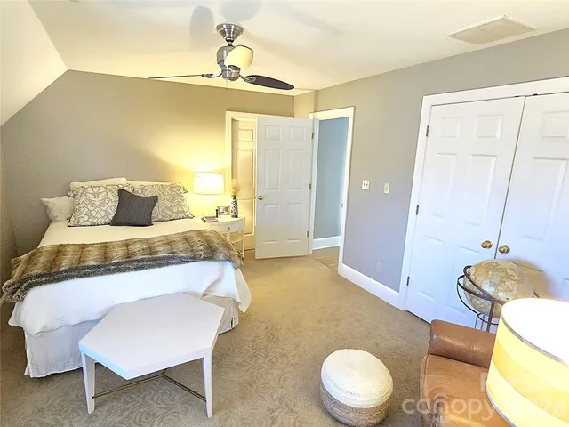 a living room with a couch and table