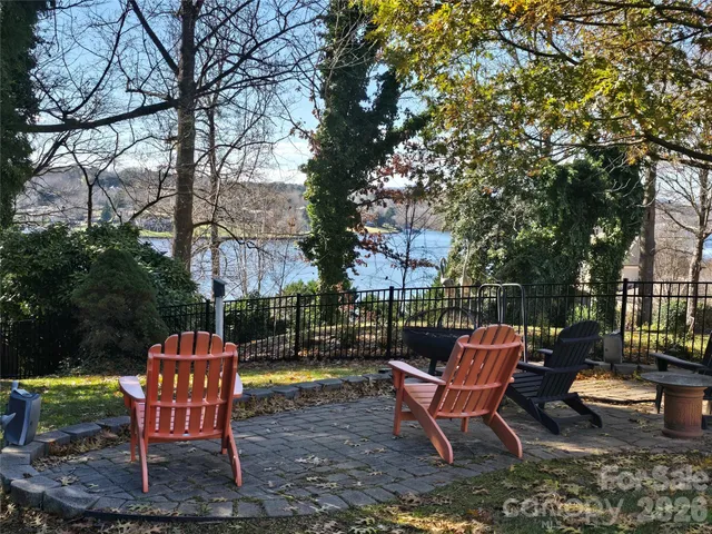 a chairs and a table in the patio