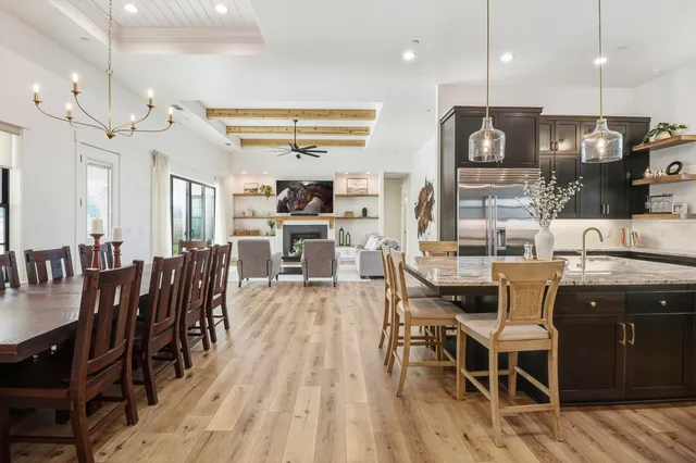 a bedroom with a bed and a rug