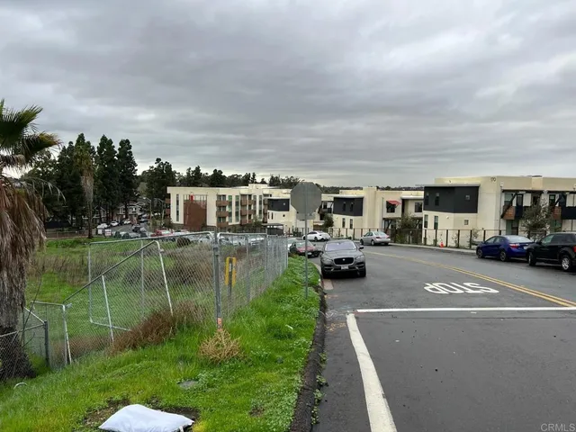 a view of a garden from a balcony