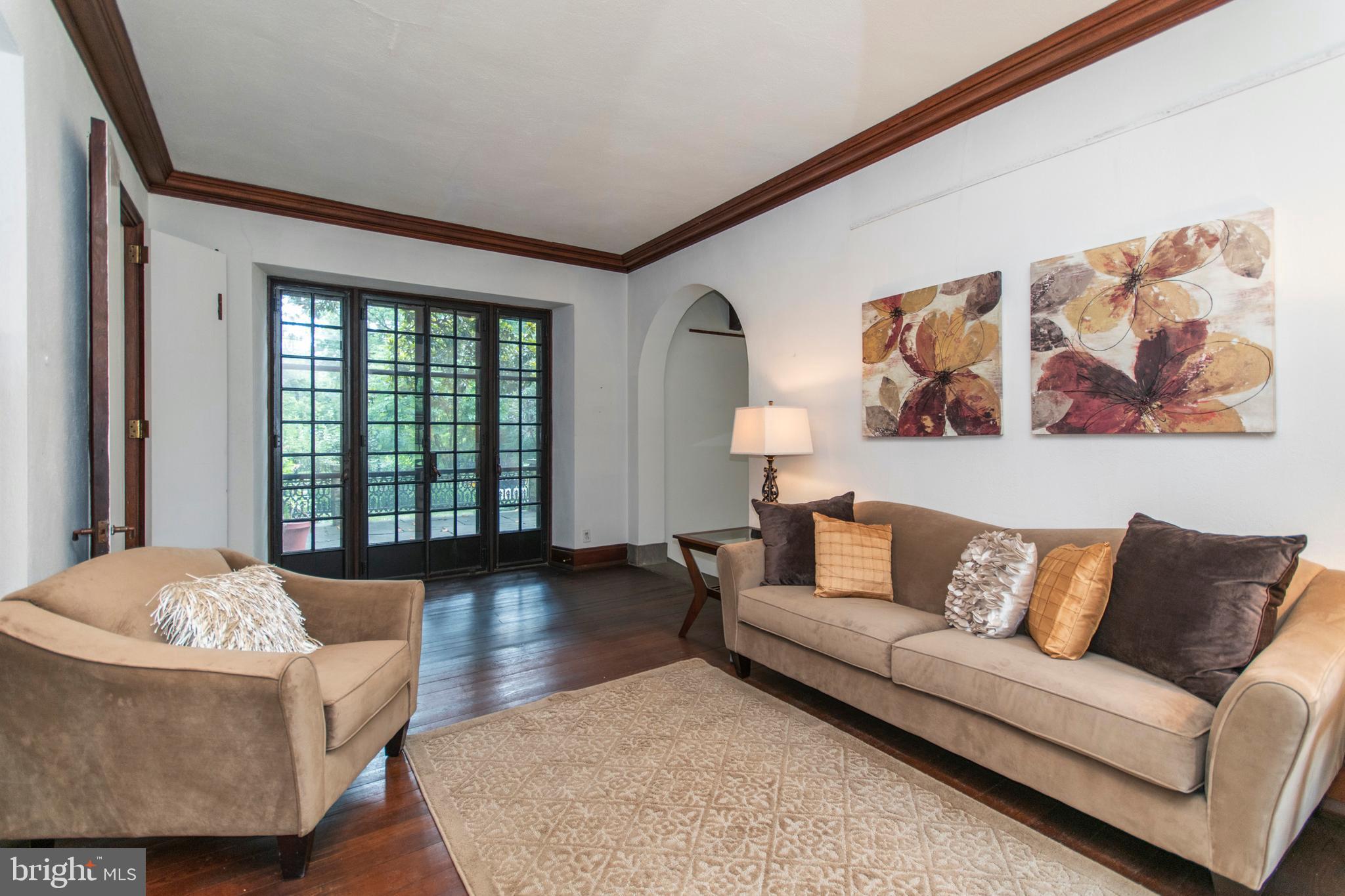 643 Washington Lane Rydal, PA 19046 - Photo 10 of 47 French doors lead out to flagstone terrace