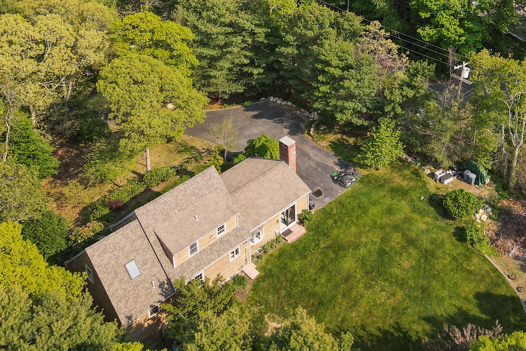 2 Greengate Road Falmouth, MA 02540 - Photo 37 of 51 an aerial view of a house with a yard and trees