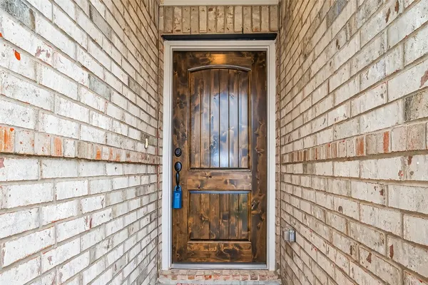 a view of front door of house