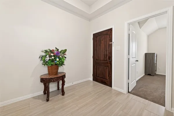 a workspace with furniture and wooden floor