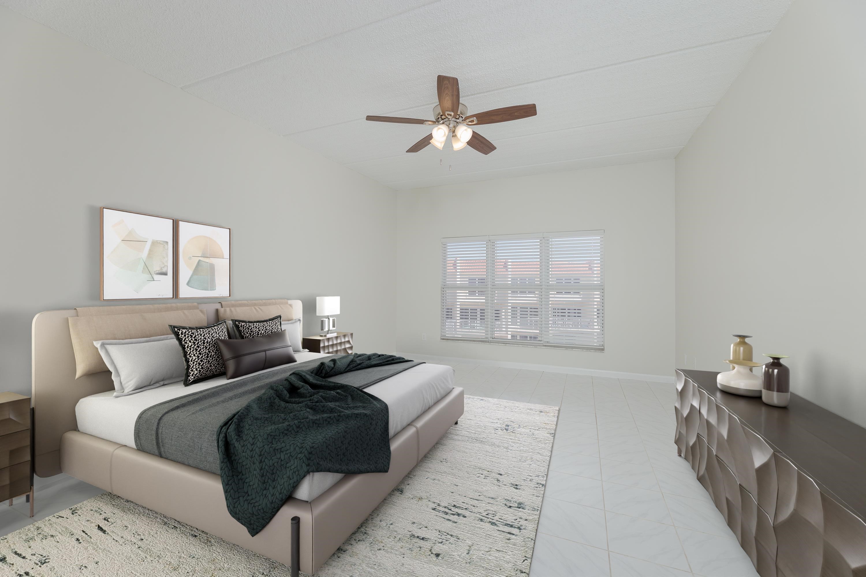 390 A1A Beach Boulevard, Unit 48 St. Augustine, FL 32080 - Photo 22 of 24 a bedroom with a large bed and a window