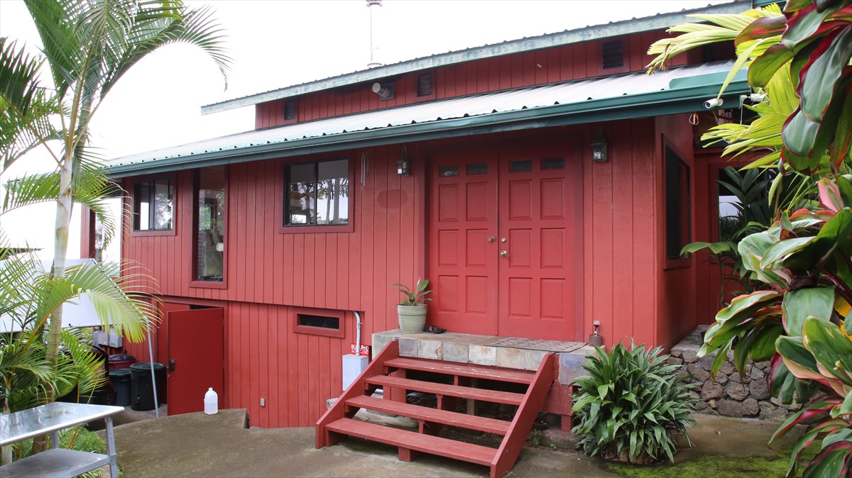 a front view of a house with entryway
