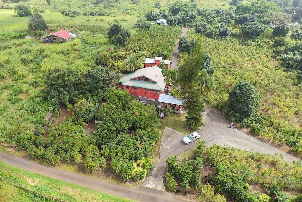 82-1213 Greenwell Mountain Road Captain Cook, HI 96704 - Photo 2 of 5 an aerial view of residential house with outdoor space and trees around