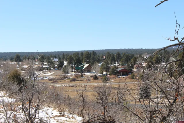 a view of a lake with houses