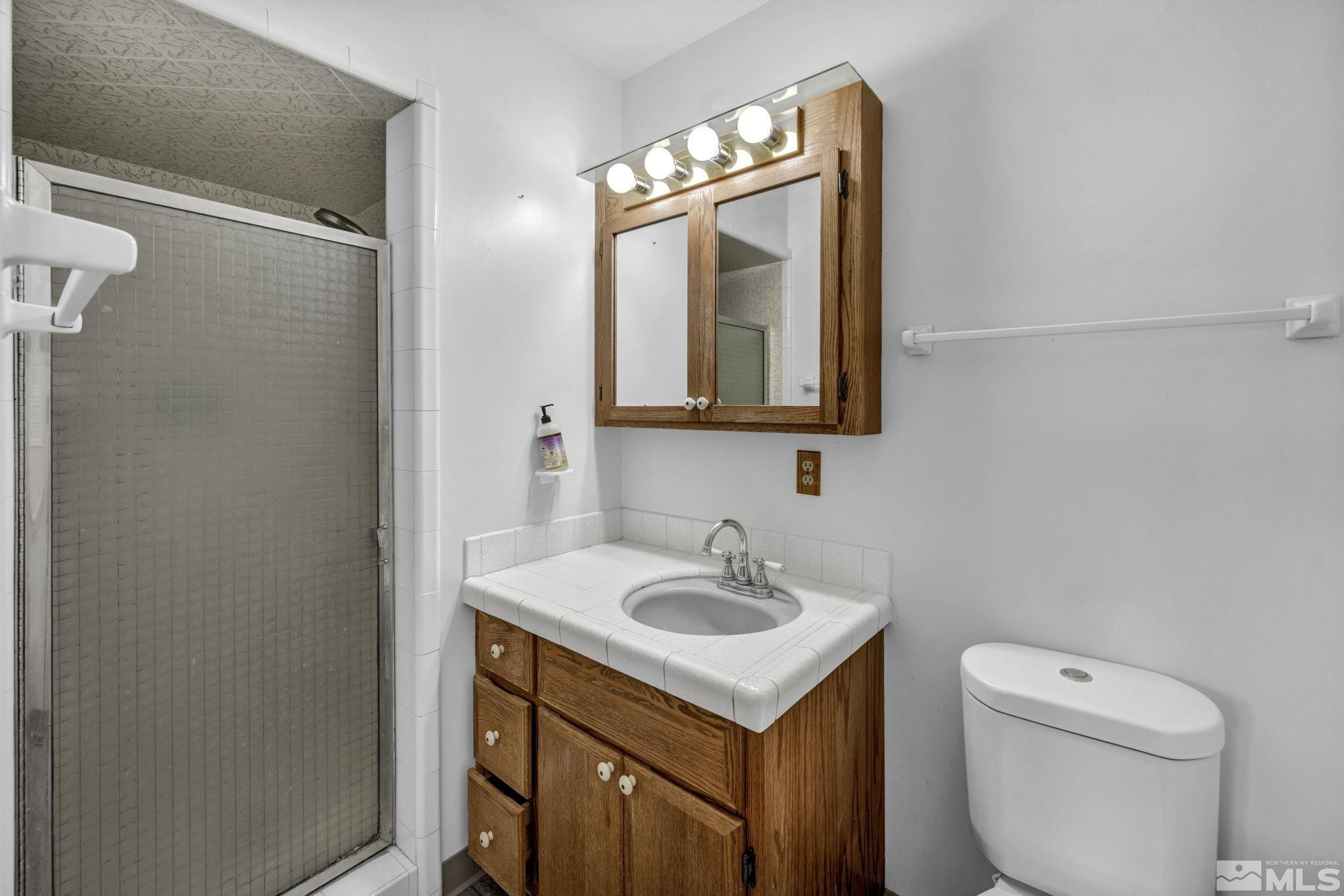 909 Norrie Drive Carson City, NV 89703 - Photo 22 of 39 a bathroom with a toilet sink and mirror