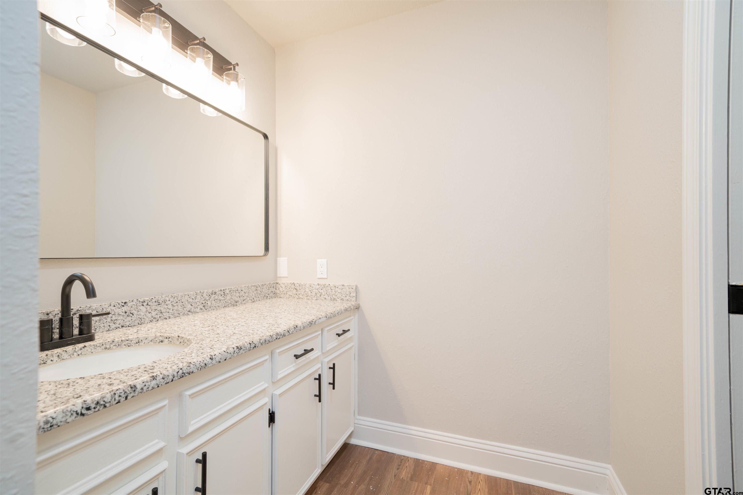 291 Taylor George Road Longview, TX 75605 - Photo 14 of 35 a bathroom with a sink and a mirror